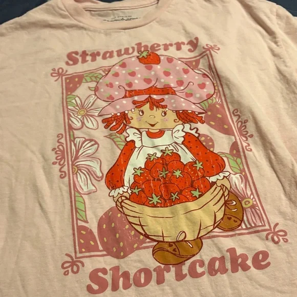 Strawberry Shortcake Women's Light Pink Graphic Tee - Picture 2 of 5